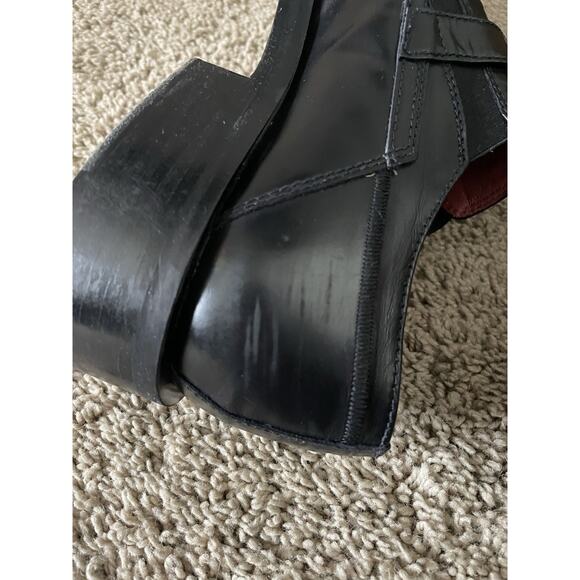 Jo Ghost Italian Men\'s Black Leather Dressy Shoes wi Buckle Sz 41 1/2 US 8.5